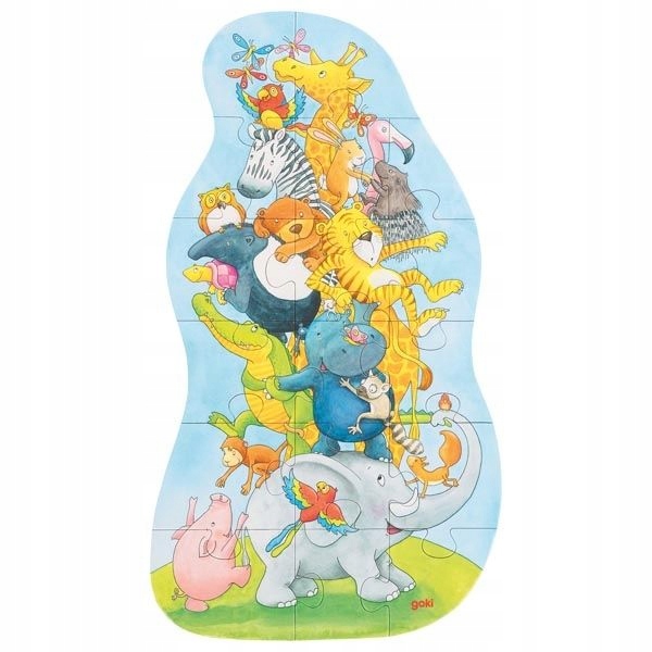 

Drewniane Puzzle Piramida Zwierząt Goki
