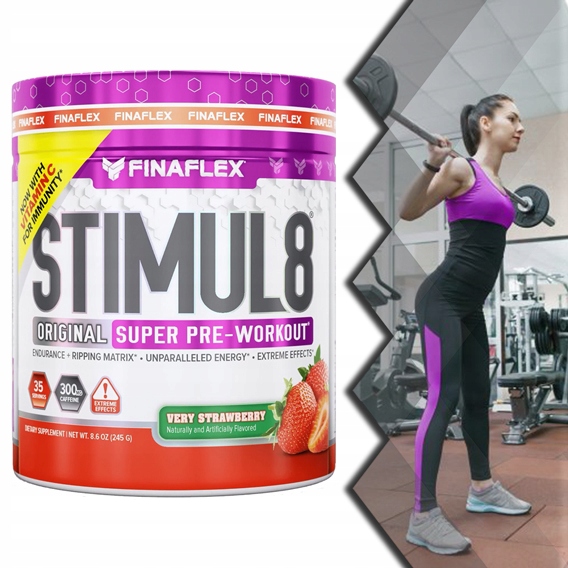 STIMUL8 PRZEDTRENINGÓWKA 245g SPALACZ TŁUSZCZU ENERGIA MASA SIŁA — 4