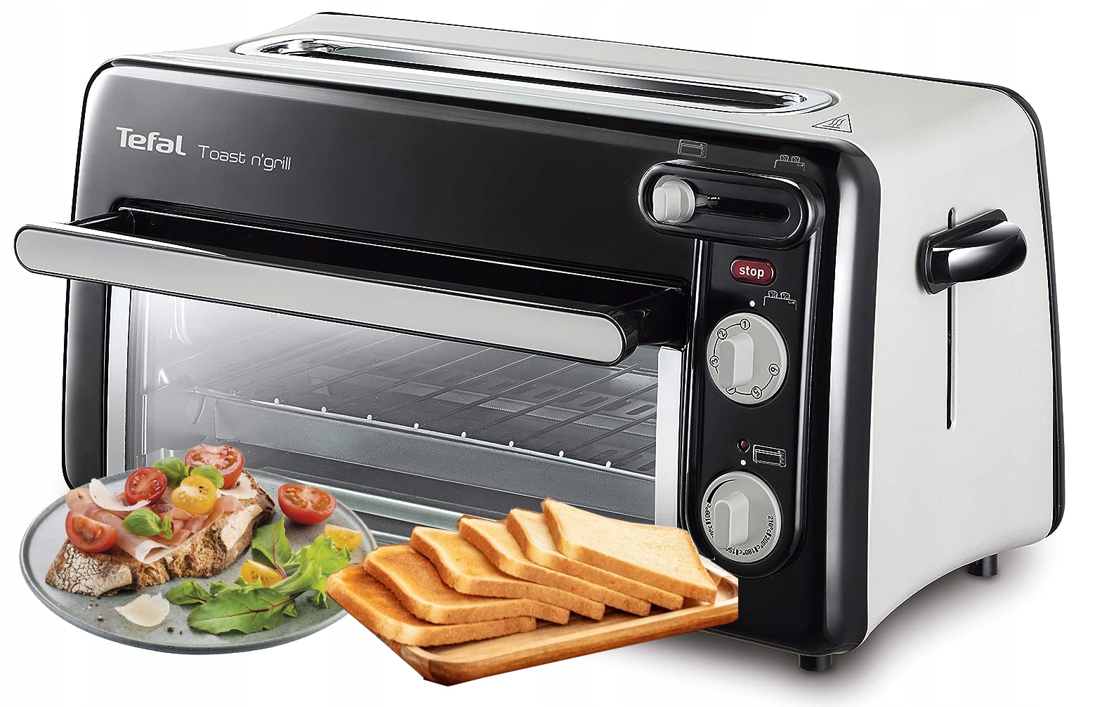 Hriankovač Tefal Toast N'grill Sendvičovač 2 V 1 Rúra TL6008 Energeticky Úsporná