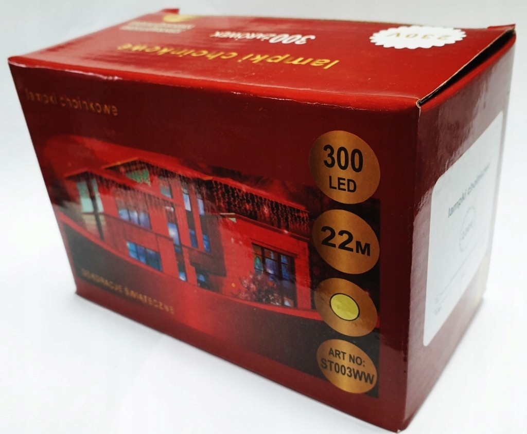 LAMPKI CHOINKOWE 300 LED BIAŁE CIEPŁE świąteczne na choinkę PROGRAMATOR Kolor lampek biały