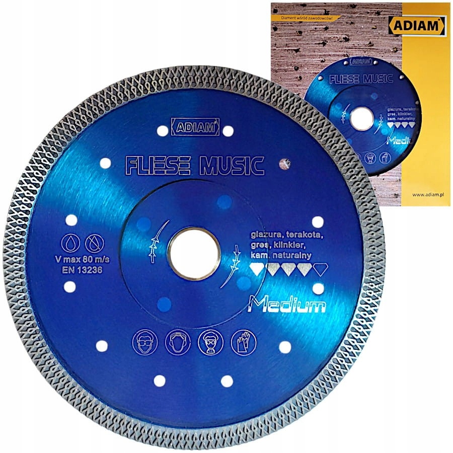 Adiam Fliese Music 125x22,2mm Diamantový Kotouč Medium Silný Profesionální