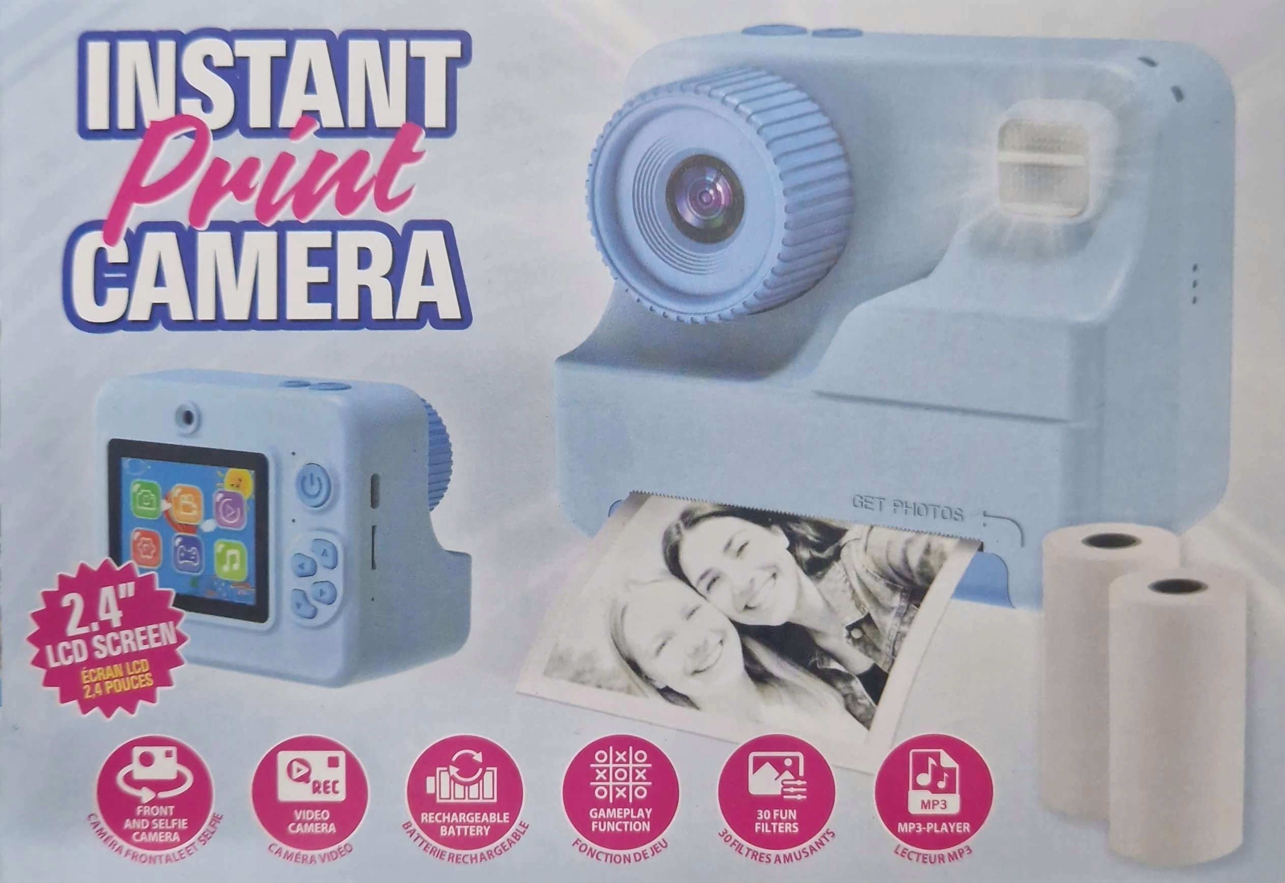 Instantní Fotoaparát S Tiskárnou Pro Děti Digitální 2x Rolek Set