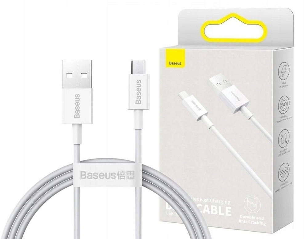 

Baseus Mocny Kabel Usb Micro Szybki Qc 2A 1M