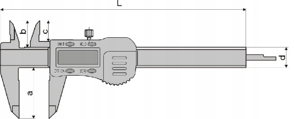 GIMEX Suwmiarka 150 cyf. 3V/DATA/SQ METAL. OBUD. Stan opakowania oryginalne