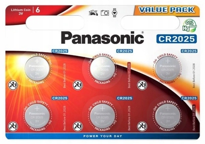 

6x Bateria litowa Panasonic CR2025 3V cena za 6szt