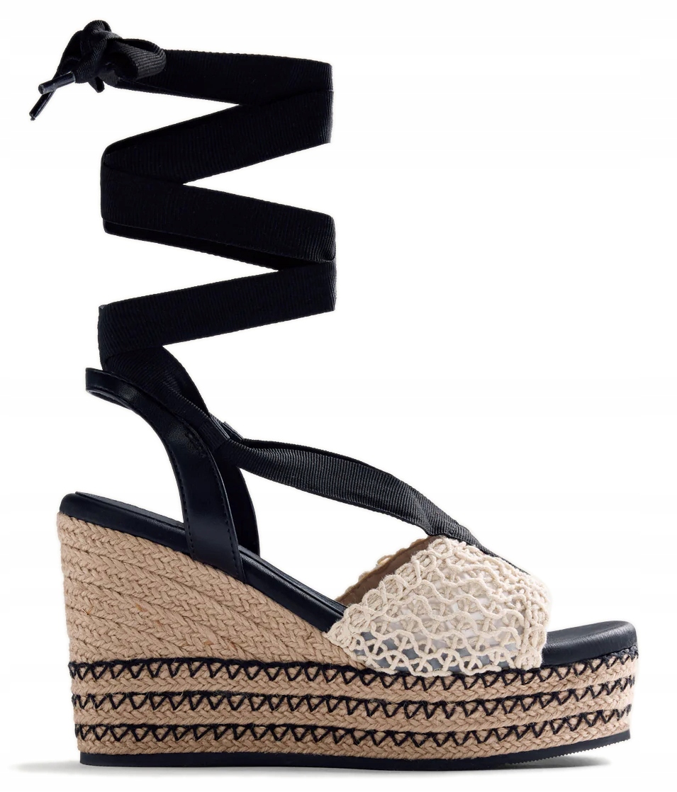 Dámské Černé Sandály Na Platformě Klínku Módní Gioseppo 39