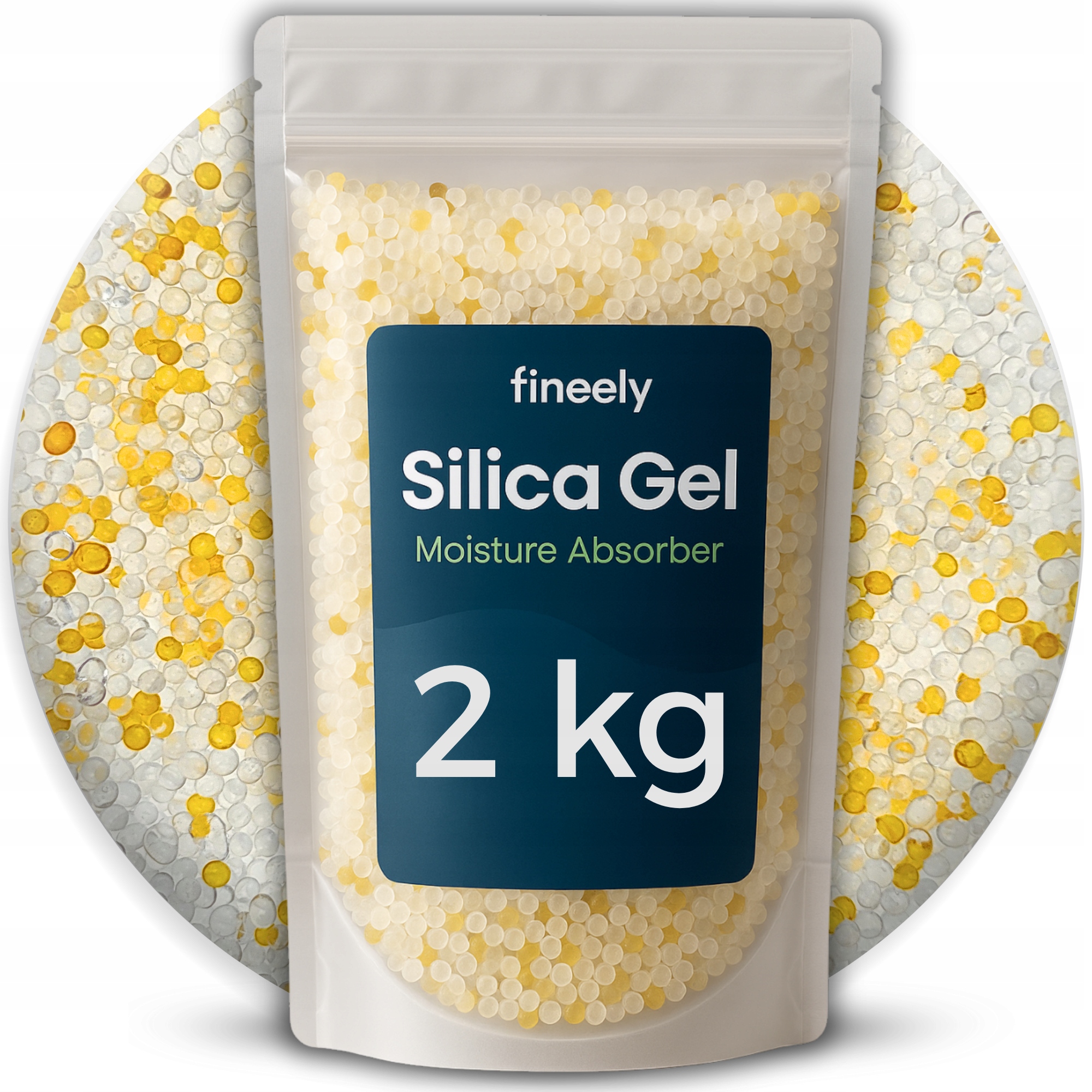 Silica Gel żel krzemionkowy pochłaniacz ze wskaźnikiem wilgoci 2 kg 2-5mm