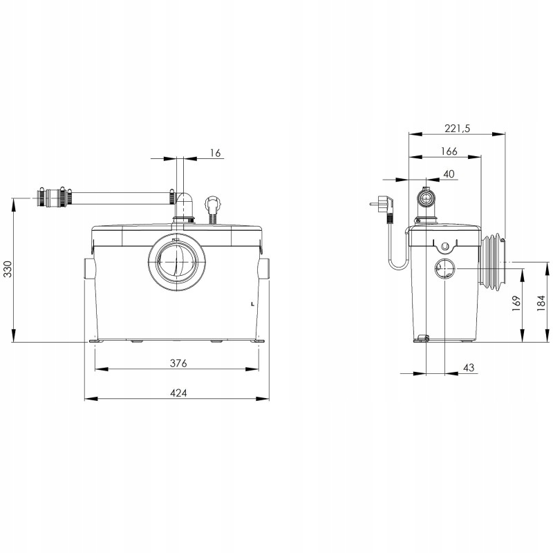 SFA Saniaccess Rozdrabniacz do WC - SANIACCESS1 Kod producenta SANIACCESS1