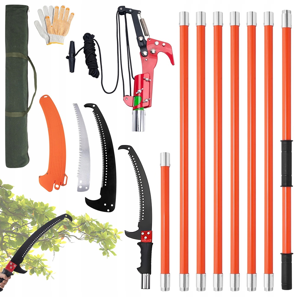 Pila Na Řezání Větví S Teleskopickou Rukojetí, Hladké Řezání, 2 Čepele Pily