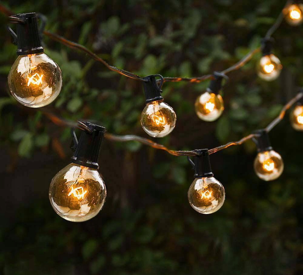 Zahradní girlanda Lampičky Žárovky Kule 15m 50+2ks Zahradní řetěz