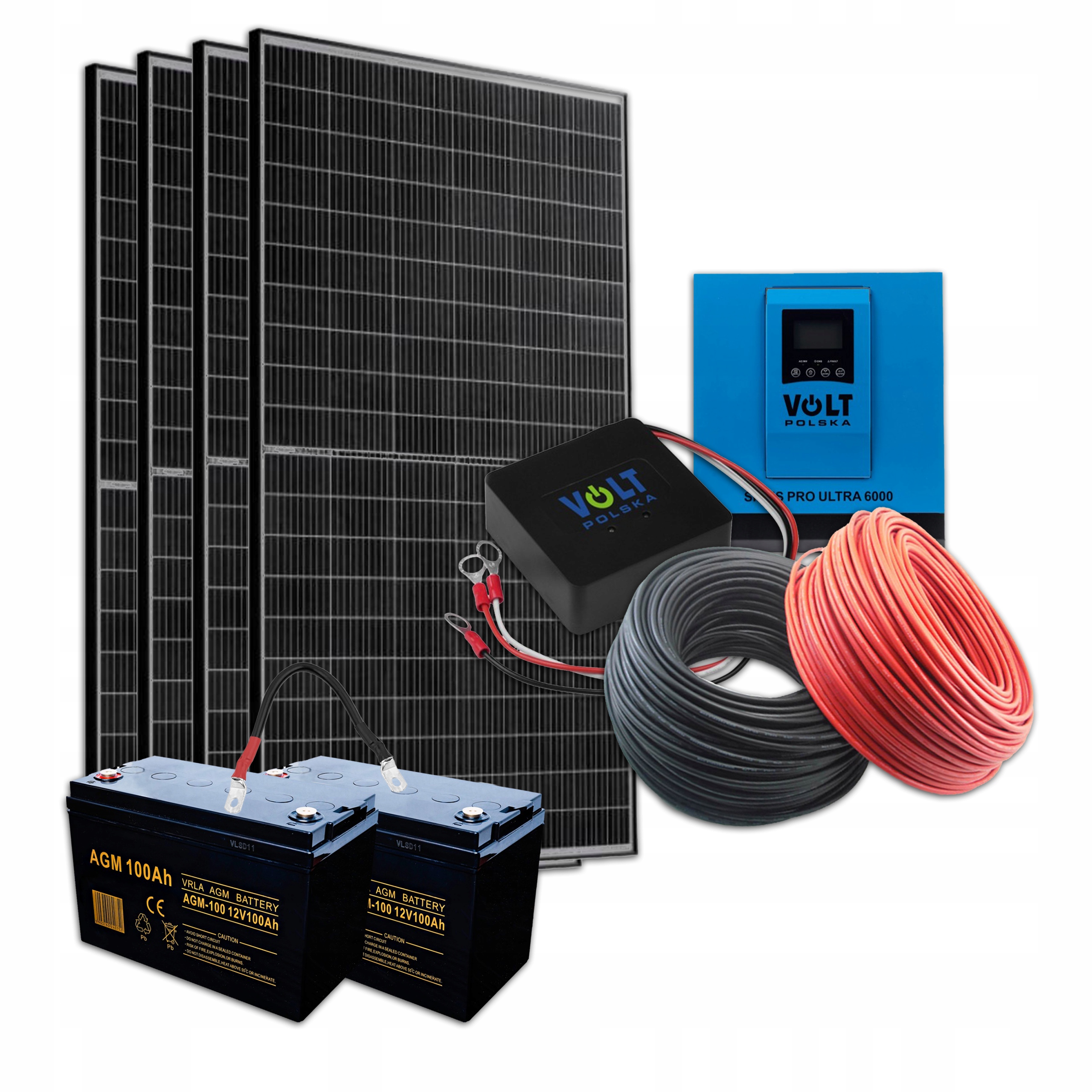 Zestaw Solarny 6000w Inwerter 230v Magazyn Energii