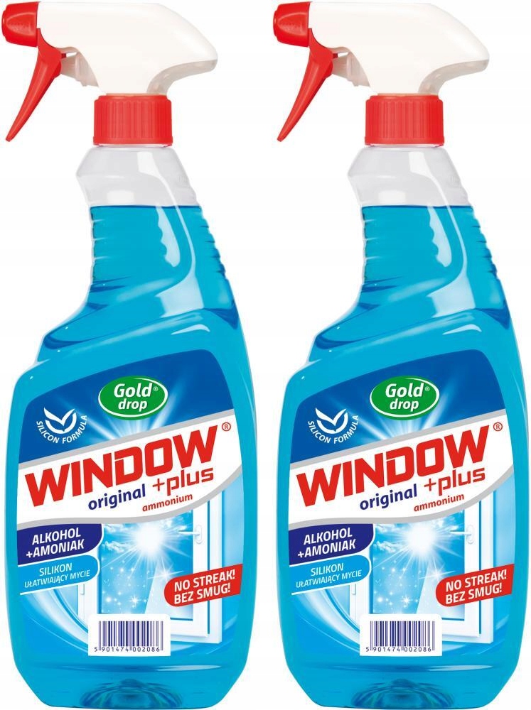 Płyn do mycia szyb i luster Gold Drop 2x750 ml