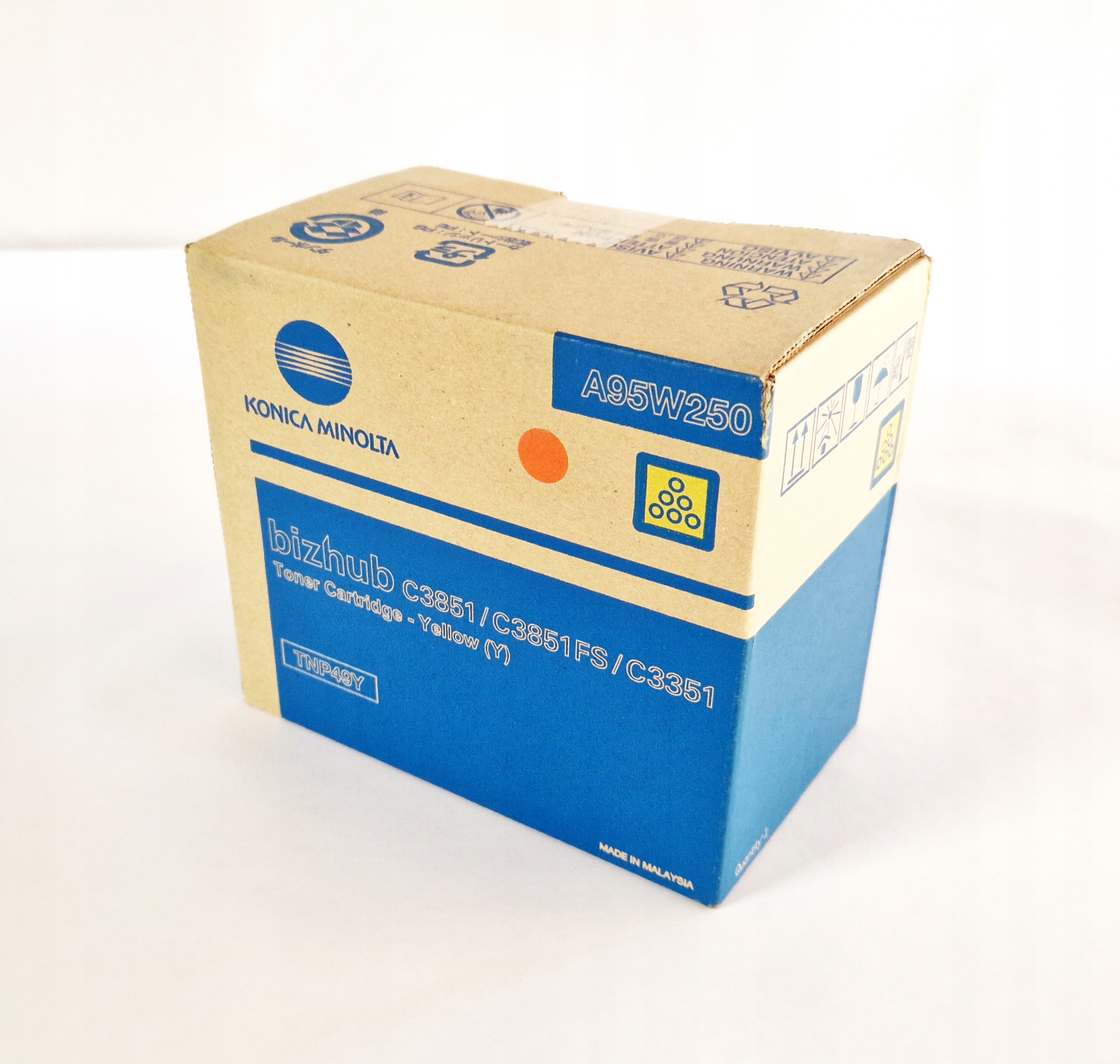 Toner Konica Minolta TNP-49Y A95W250 Y originál žlutý C3351 C3851 C3851FS
