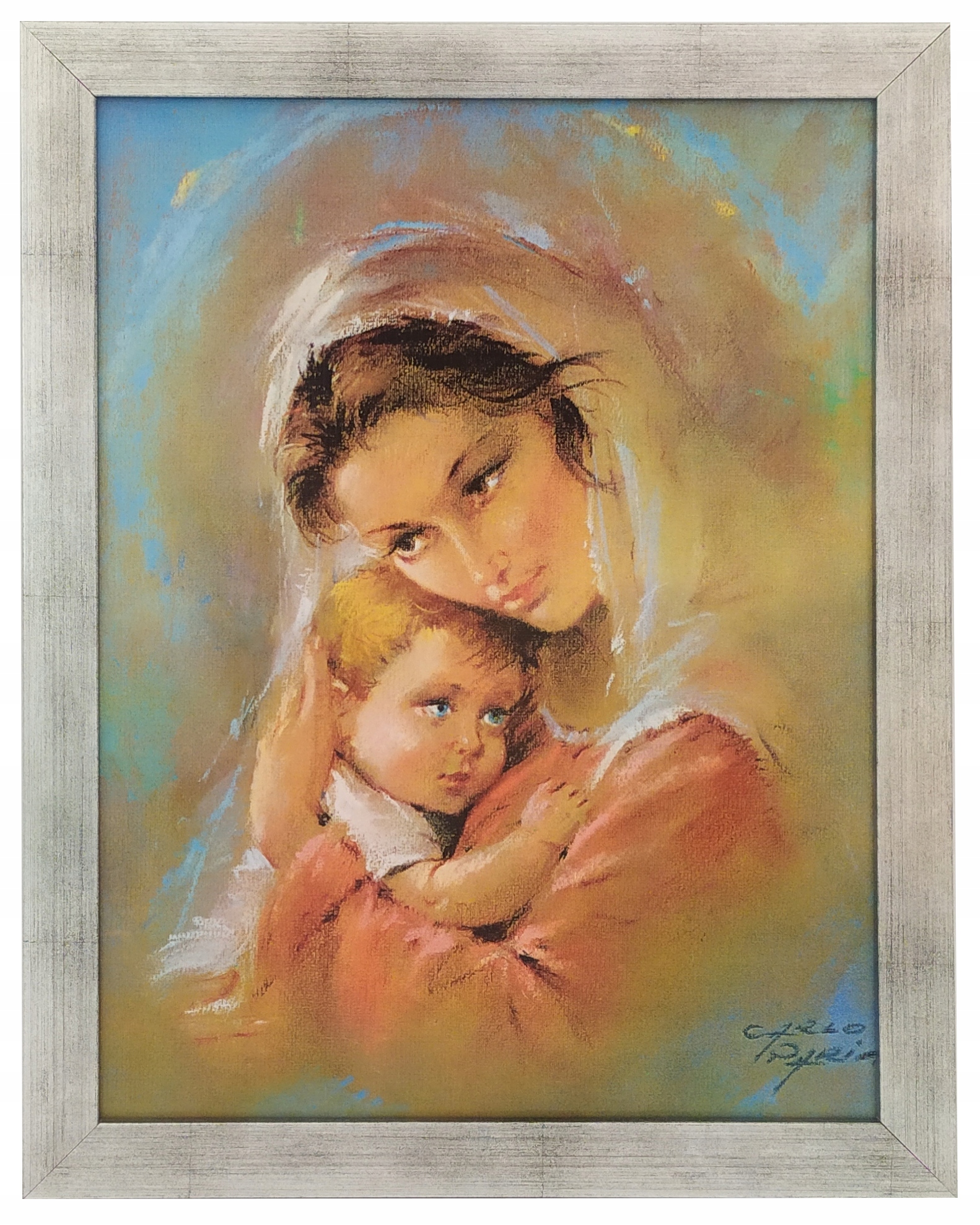 

Obrazy Matki Boskiej Karmiącej 35X45 Srebrna Rama