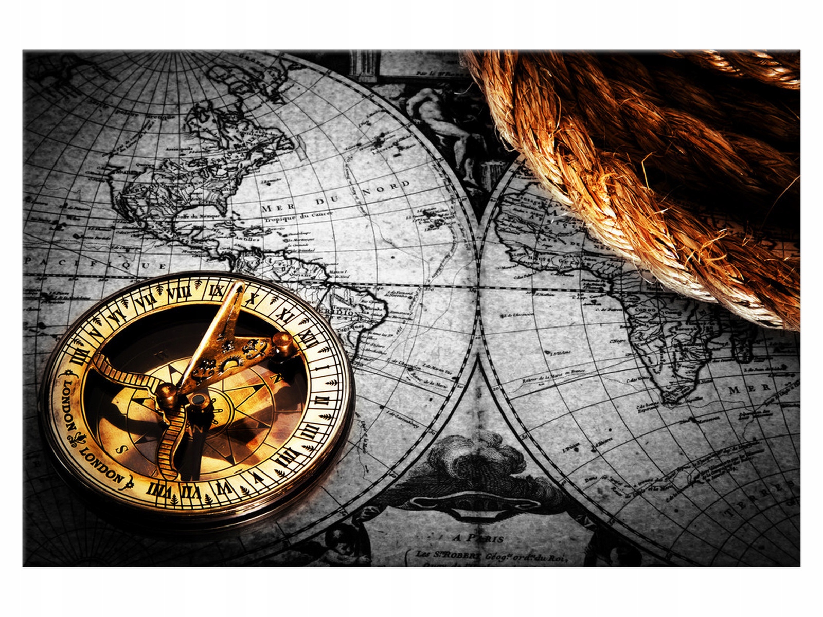 

Obraz Zabytkowa mapa 120x80 Płótno Mapa 1365A_1B