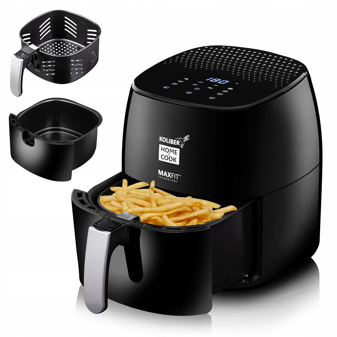Frytkownica Beztłuszczowa Koliber Mocna 1400W 4,5L XL Frytownica Air Fryer
