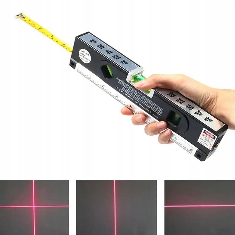 

Poziomica Laserowa Z Miarką Podświetlana Miara Led