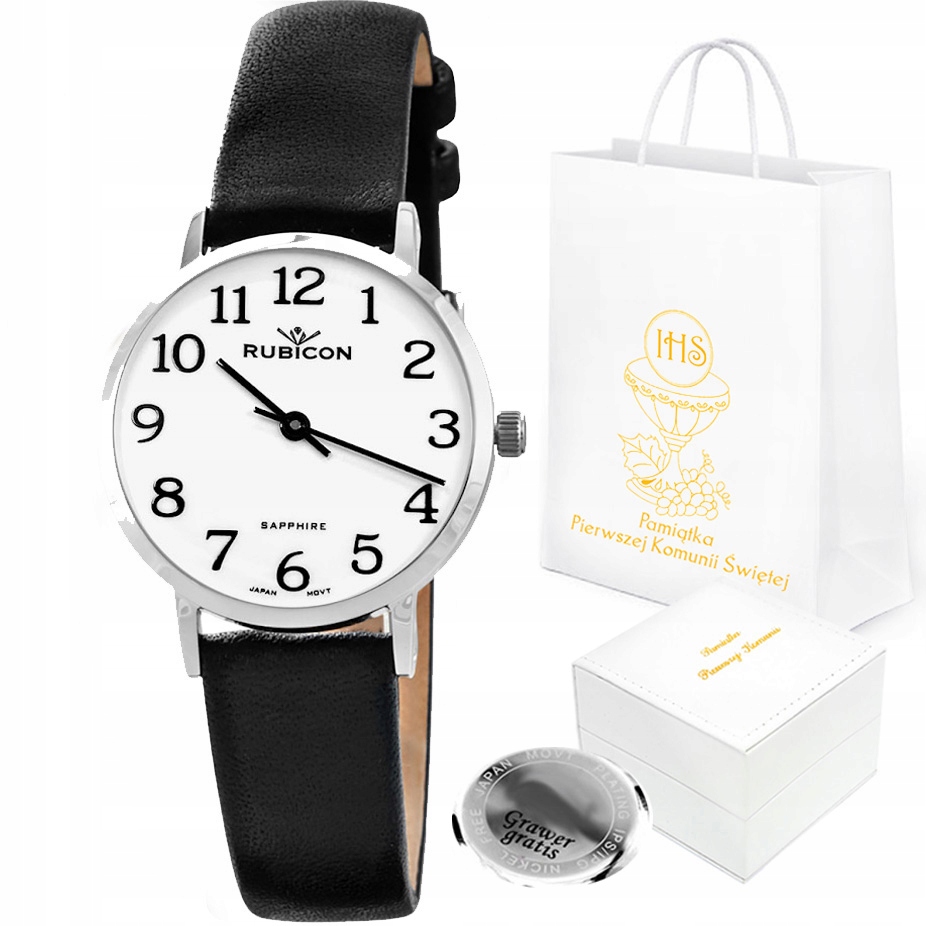 Dámské hodinky Rubicon dárek k svatému přijímání Pro Dívku, safírové sklo