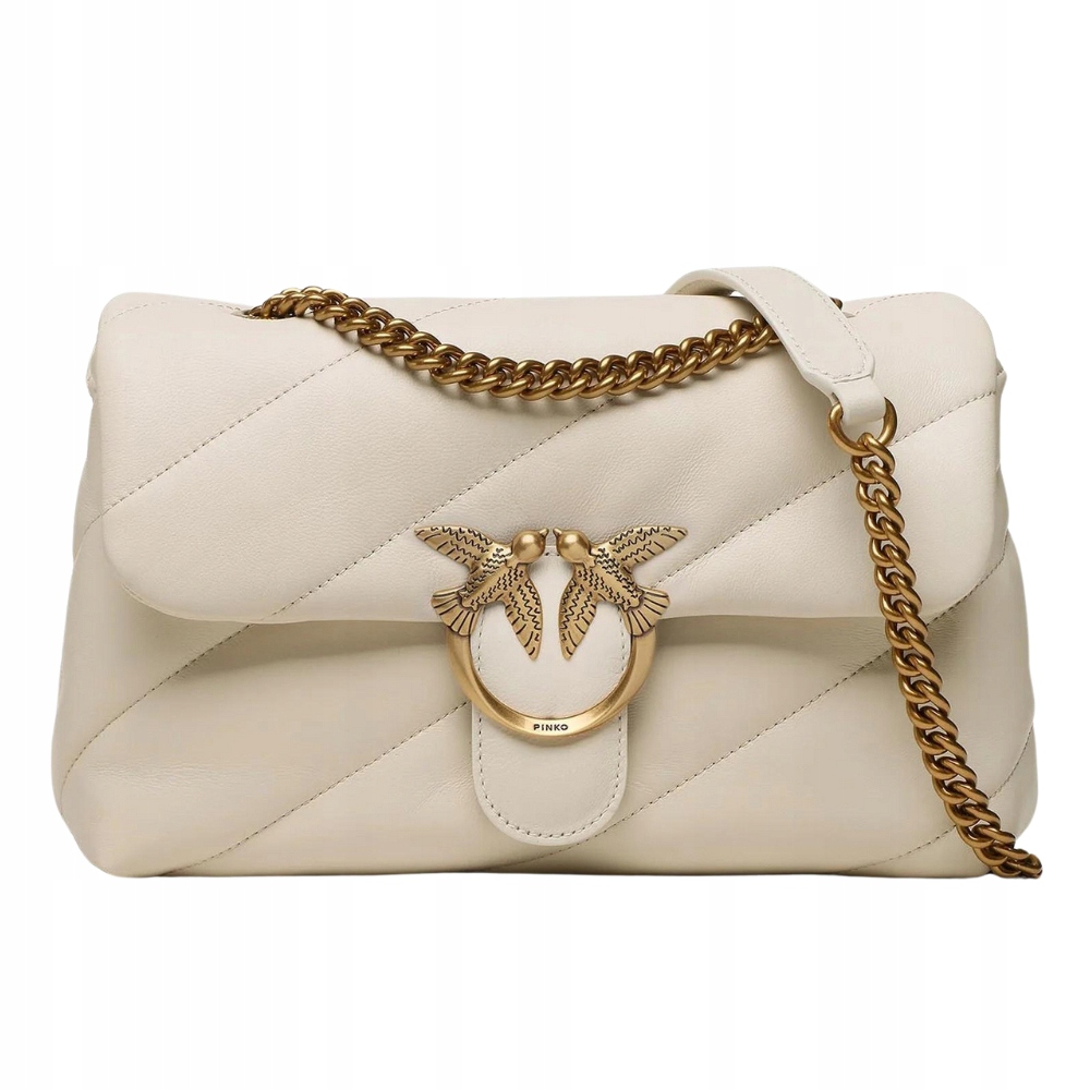 Pinko Bílá dámská kabelka Love Puff Classic