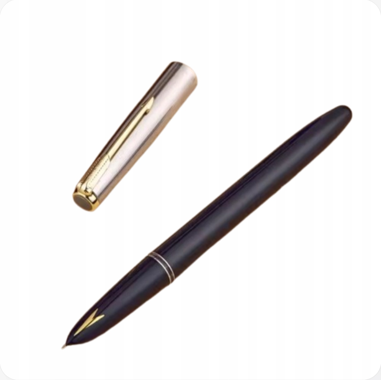 pióro wieczne Hero 616S Vintage Metalowe Czarno srebrne