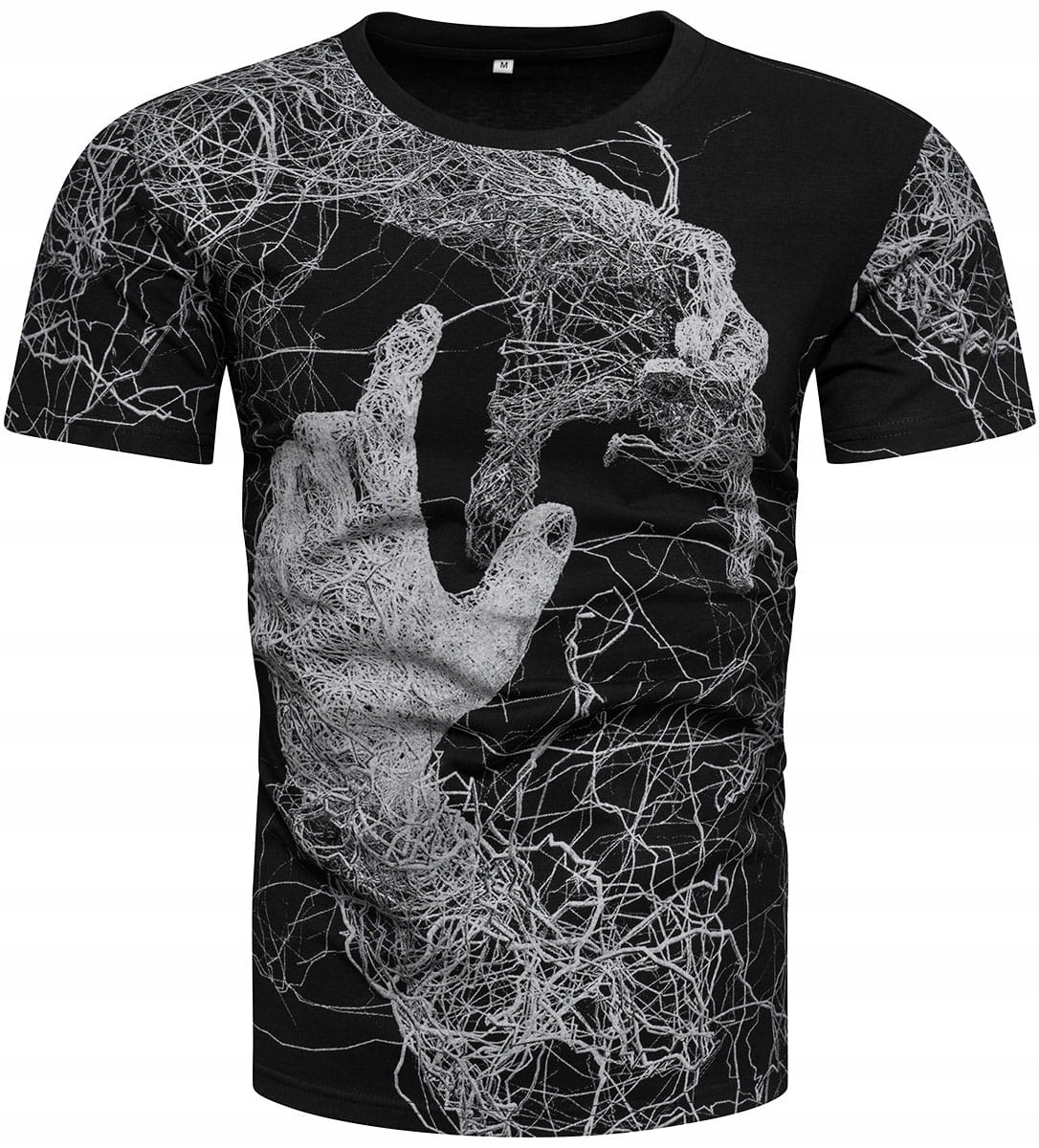 

Koszulka męska t-shirt z printem czarny XXL