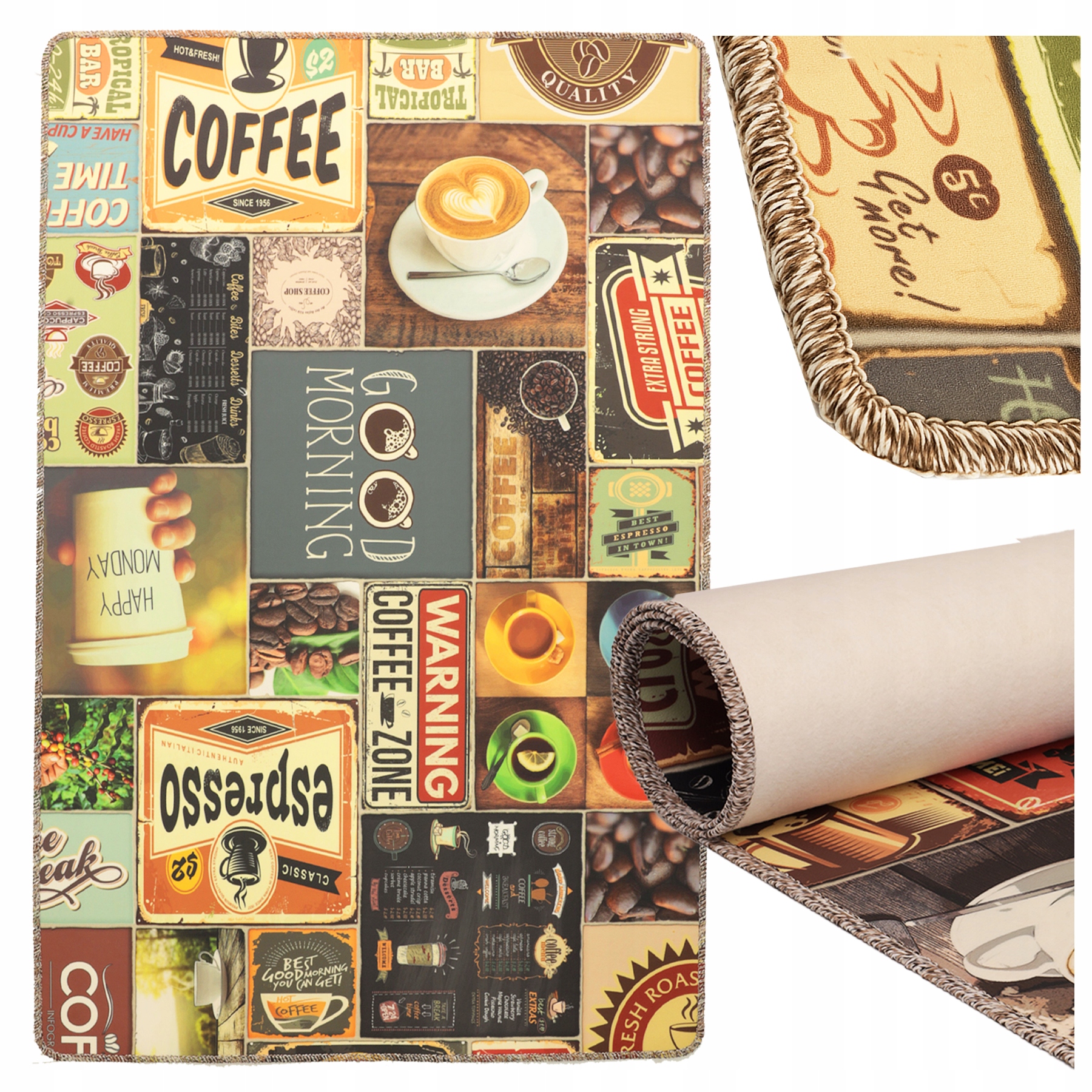 Koberec do kuchyně Podlahová rohož do kuchyně Koberec Vinylový Pvc 100 x 150 cm