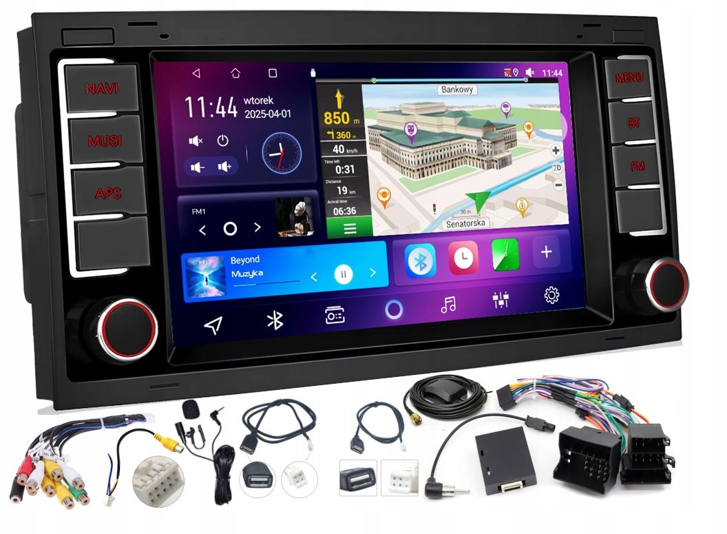 Rádio Gps Android Vw Multivan Caravelle T5 Touareg 6GB 128GB Carplay Wifi