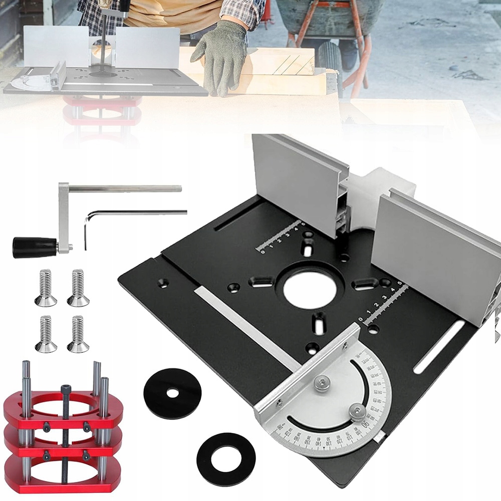 Aluminiowa Płyta Do Stołu Frezarki Ze Wskaźnikiem Kątowym Czarny