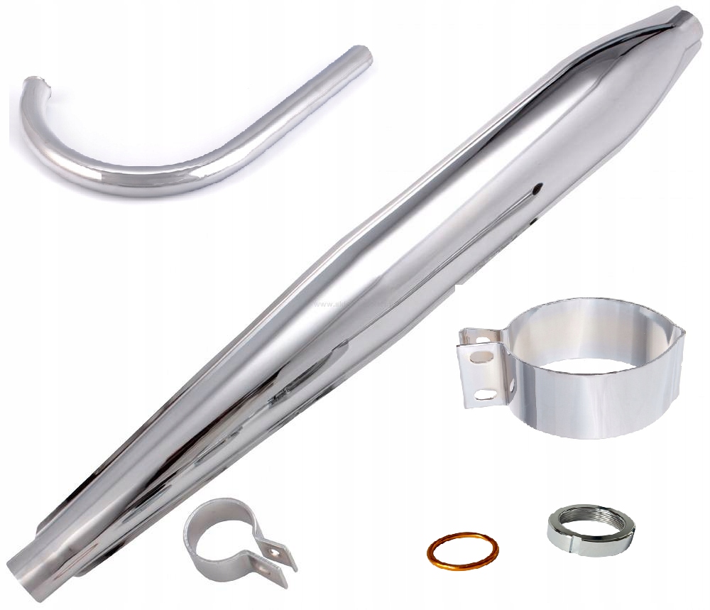 Nový Polský Komplet Výfukových Souprav Tlumič Wsk 125 B1 Dvojrámeček