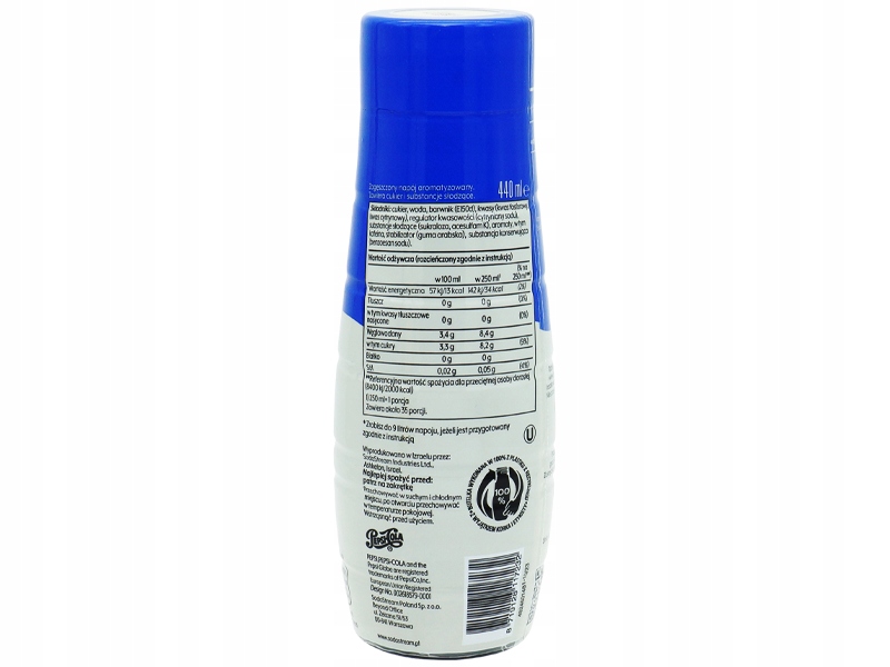 SYROP KONCENTRAT PEPSI + 7UP DO SATURATORA SODASTREAM 9L NAPOJU z 440ml Marka SodaStream