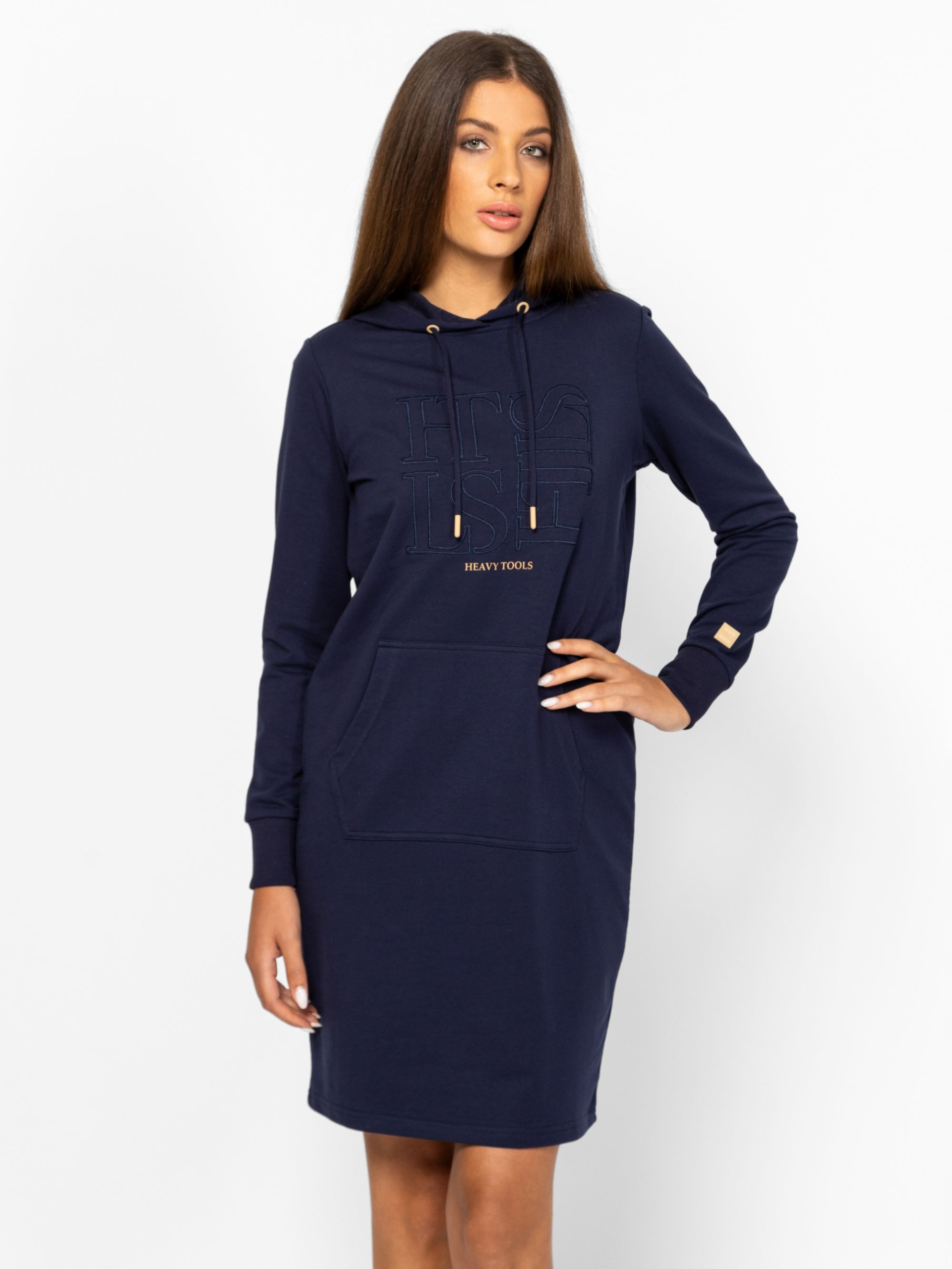 Heavy Tools Dámské Šaty S Kapucí Valencia Navy Tmavě Modrá XL