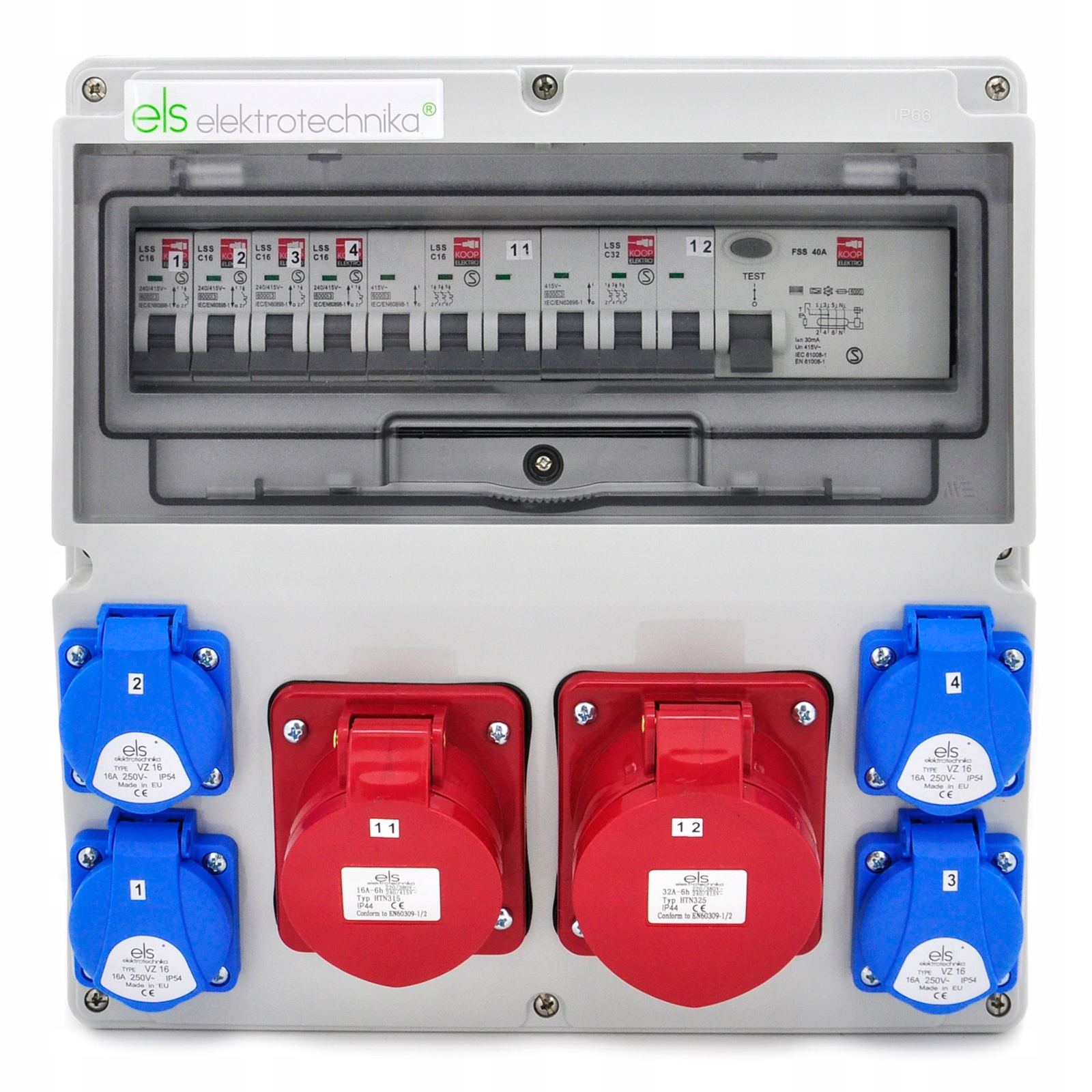 Stavební Rozvaděč 14 M Chráněný 32/5*C 16/5*C 4GS*4C FI40/4 IP44