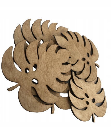 

Drewniane podkładki pod kubek 5 szt liść