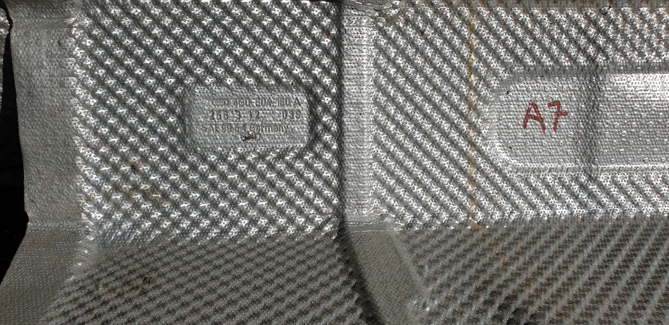 cover heat shield chassis tunnel middle AUDI A6 C7 A7 4G OE