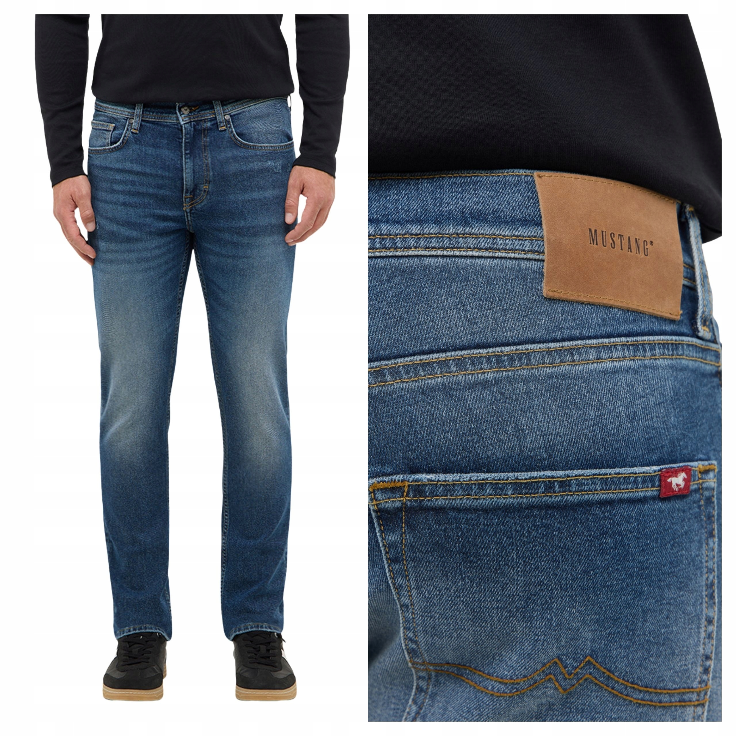 Pánské džíny Mustang Orlando Slim Modré Denim Přiléhavé W33 L30