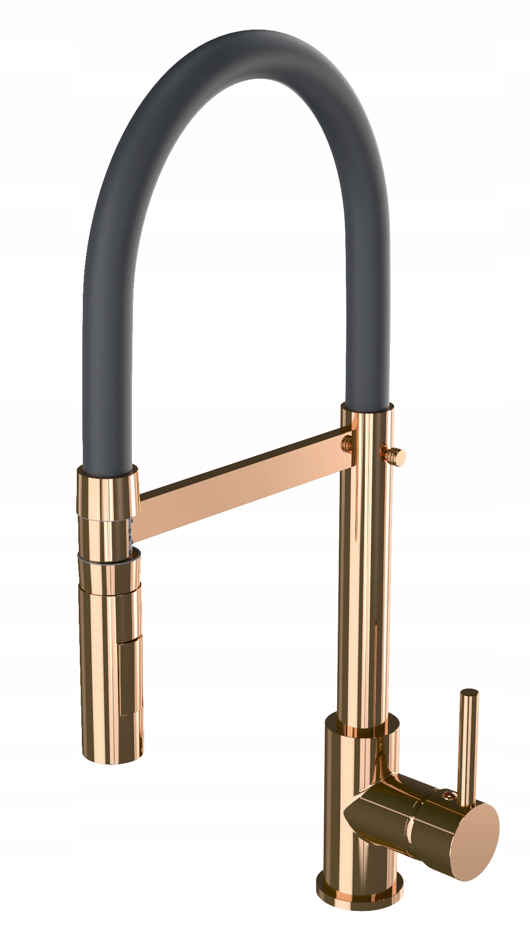 Vento Kuchynská Batéria S Výsuvným Výtokom Rose Gold Kohútik Do Umývadla