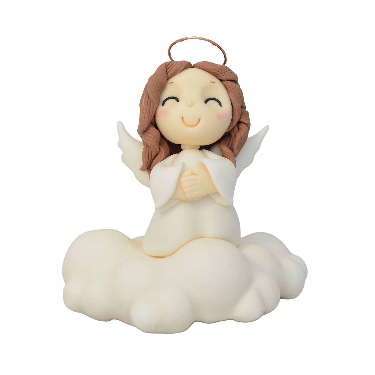 Aniołek na chmurce figurka cukrowa na tort chrzest komunia dekoracja