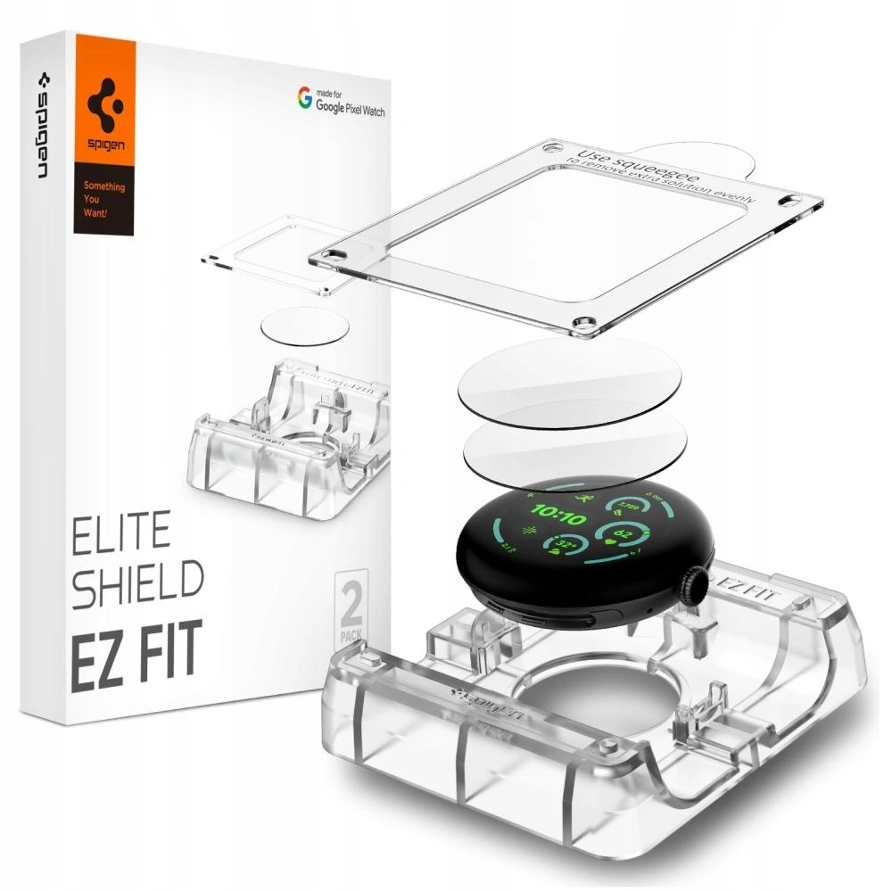 Folia Spigen Elite Shield Ez Fit 2-Pack na Google Pixel Watch 41 mm