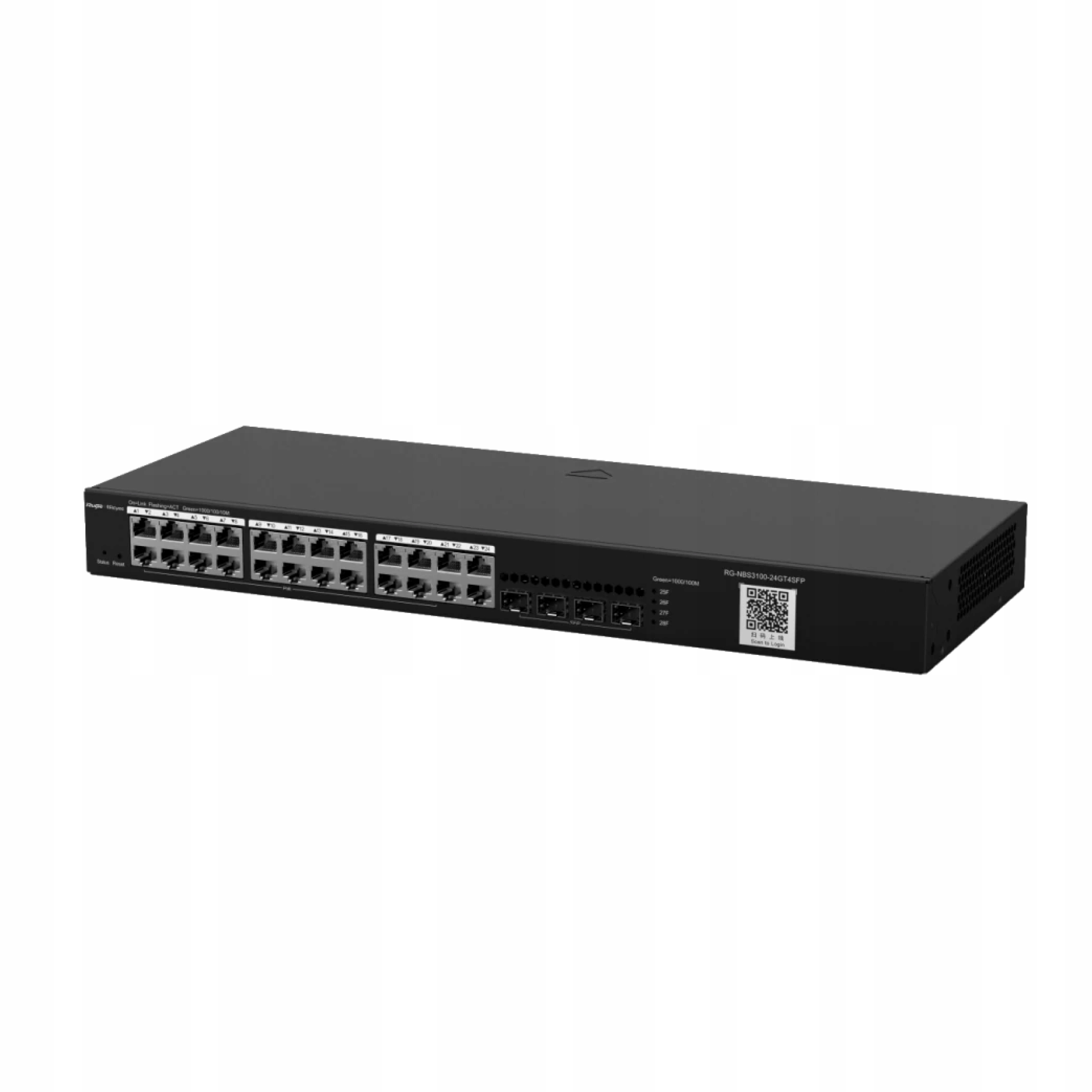 Reyee RG-NBS3100-24GT4SFP – Spravovatelný Switch, 28PORTOVÝ, Rack, 4X Sfp
