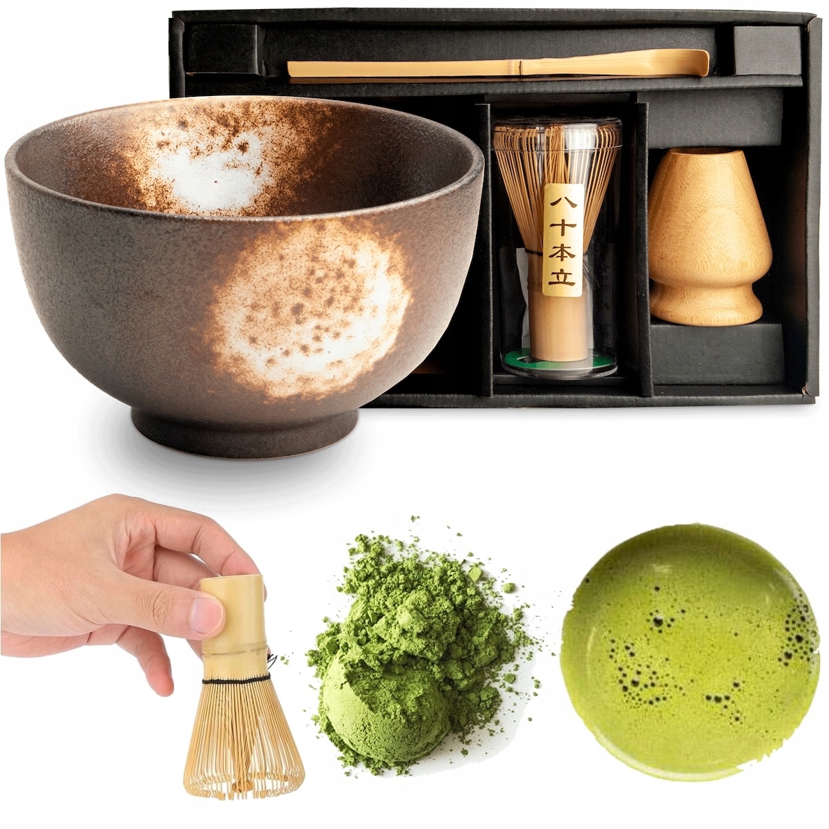 Zestaw Do Przygotowania Herbaty Matcha Matchy Kurobizen 4 Elementy Edo Japa