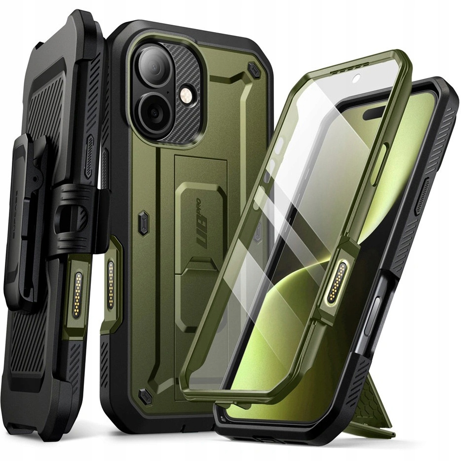 Pouzdro Supcase Armor pro iPhone 17, kryt na opasek, se stojánkem (CC)