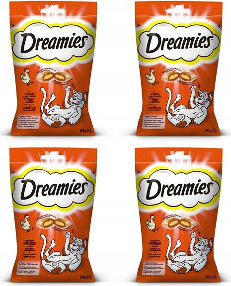 DREAMIES PRZYSMAK Z KURCZAKIEM DLA KOTA 4x60g
