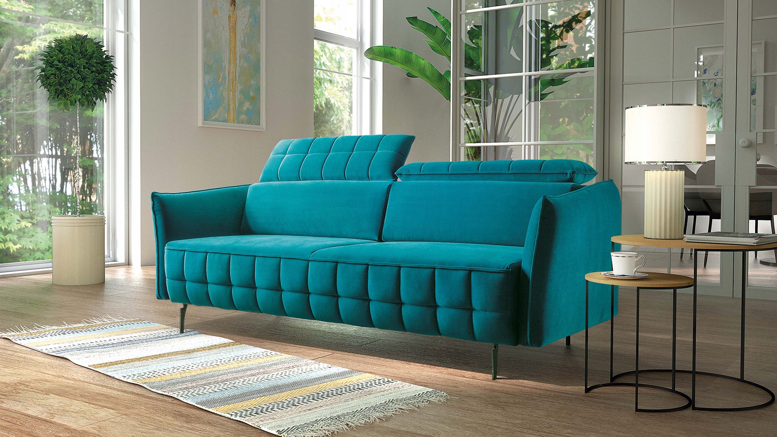 LIBRO kanapa sofa rozkładana MOLTA z pojemnikiem Szerokość mebla 226 cm