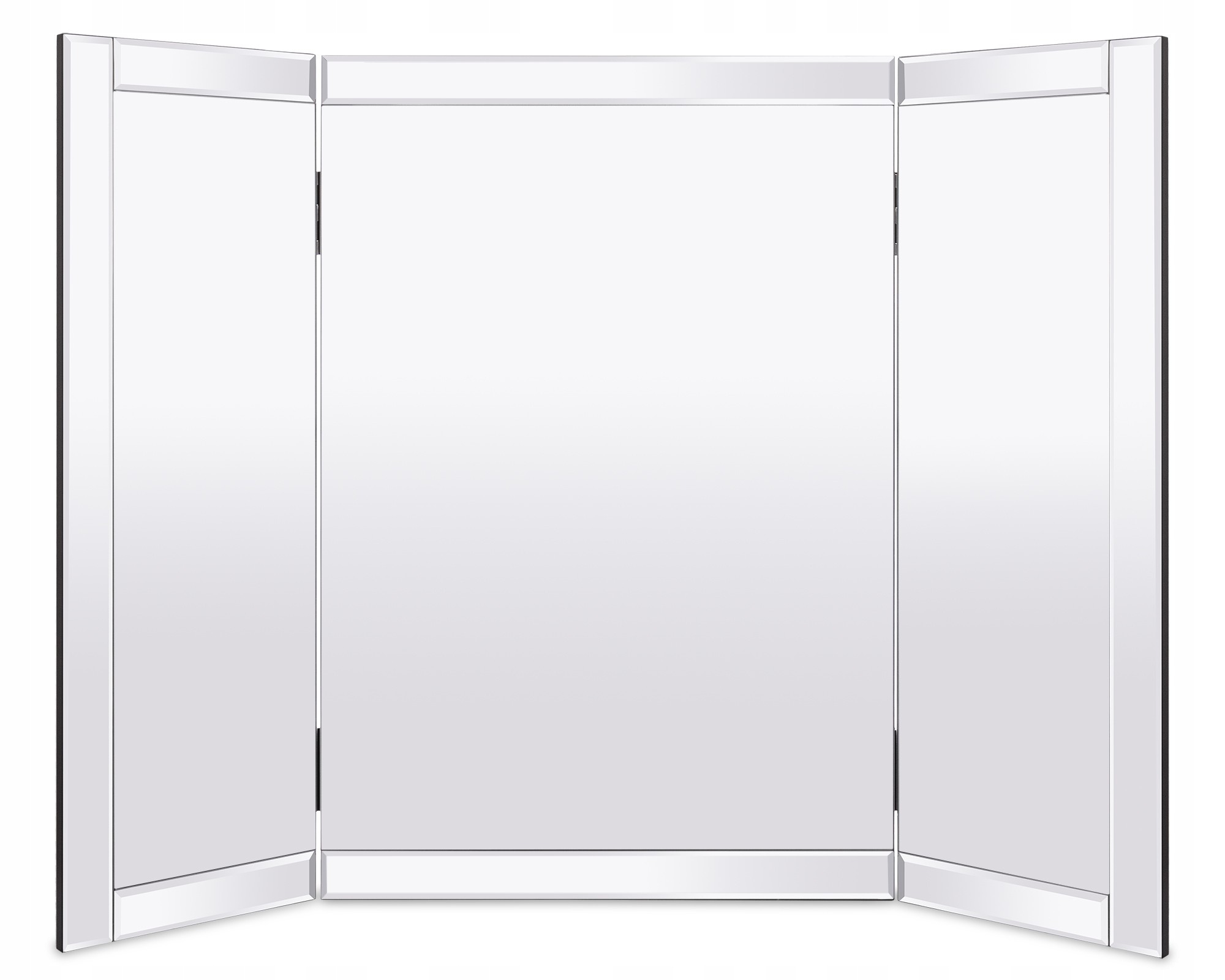 Nástenné zrkadlové zrkadlo Glamour, obdĺžnikové, 3-dielne, rozkladacie