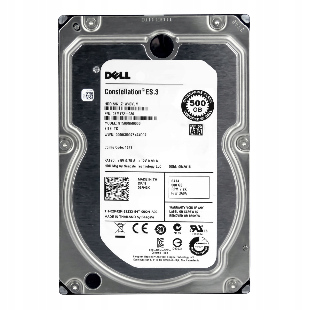 Dell 02R42K 500GB 7.2K 64MB Sata III 3.5'' ST500NM0003