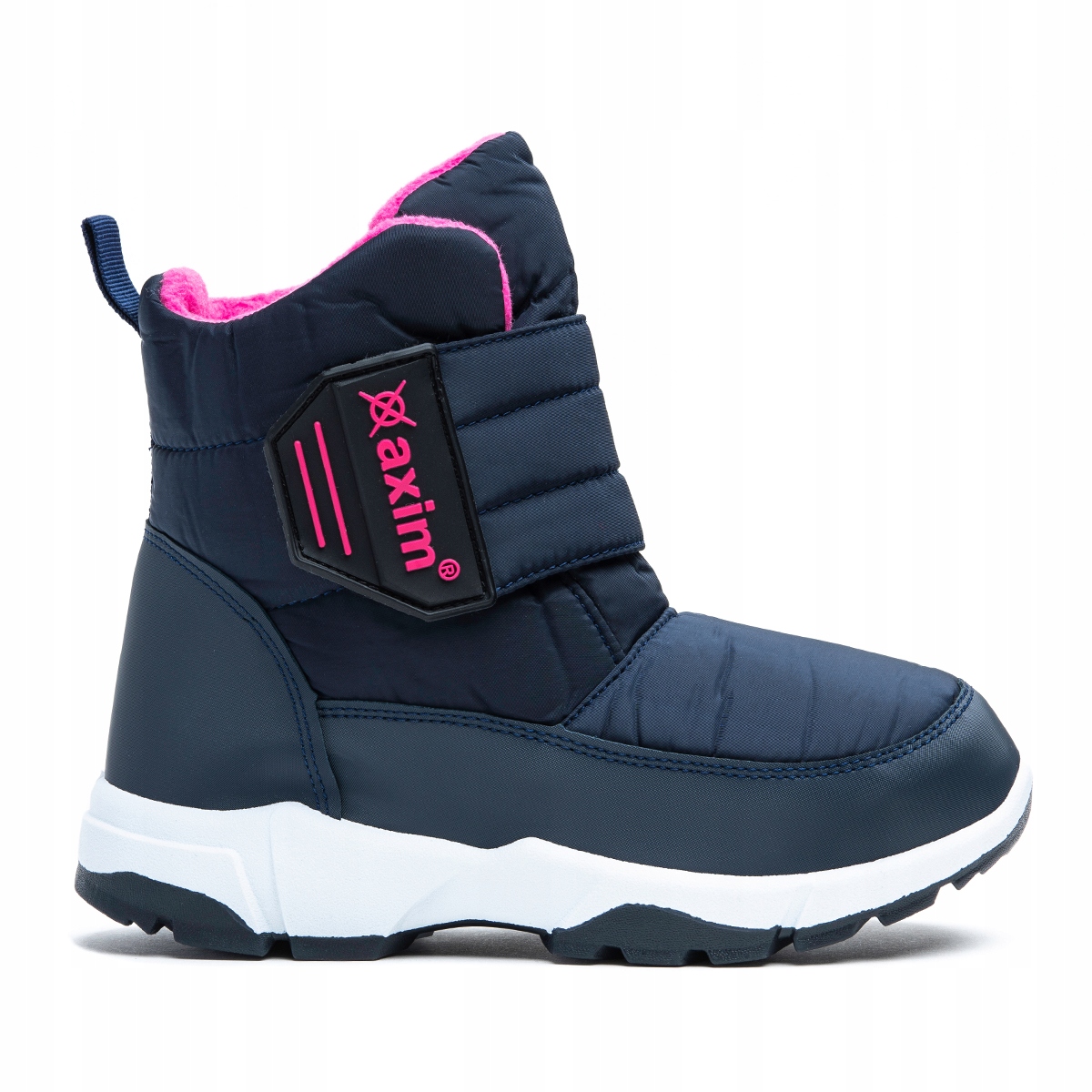 Śniegowce dziecięce OCIEPLANE polar lekkie miękkie na RZEP buty zimowe Axim