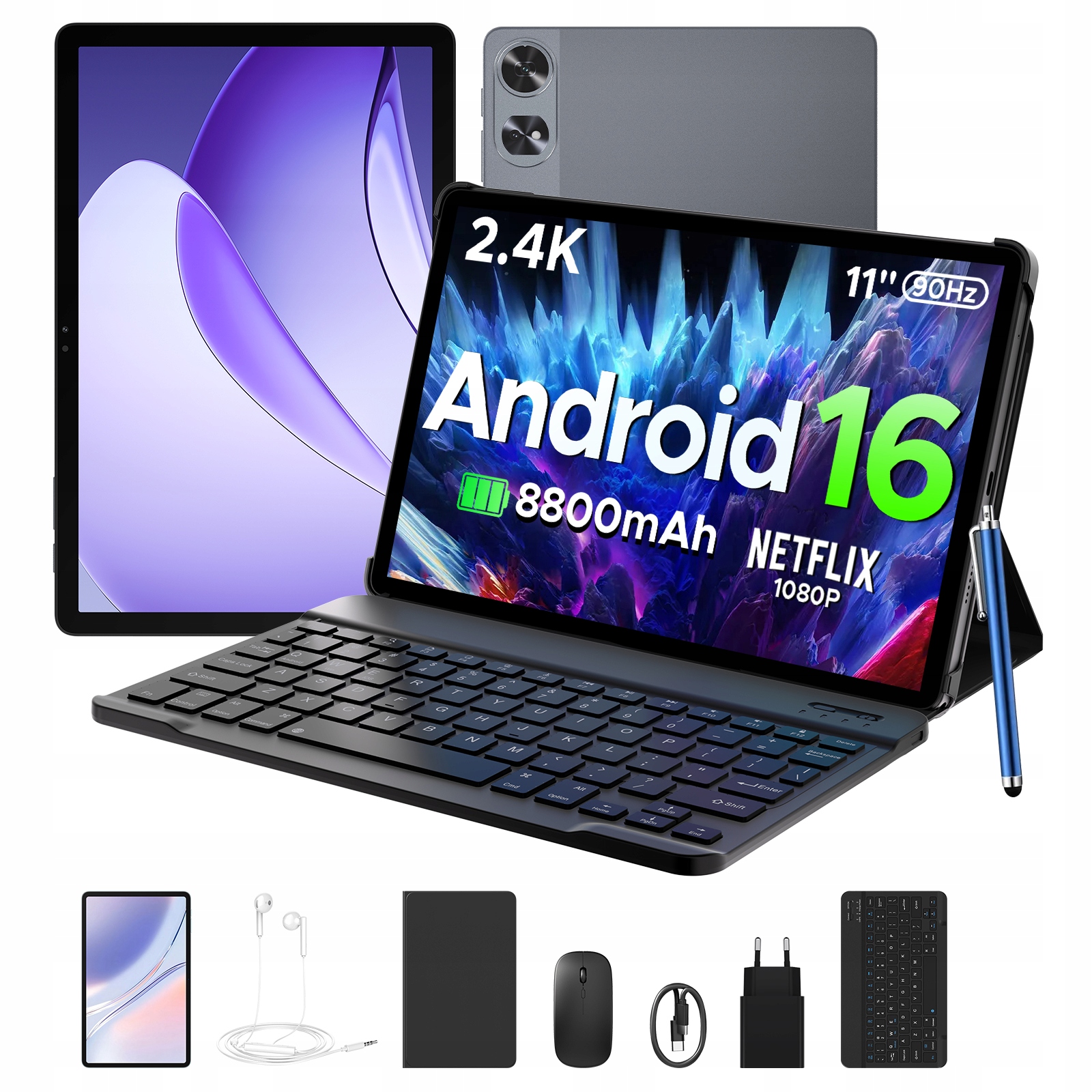 Tablet Pockam P11PRO 11'' Android16 8/128GB 8800 mAh 90 Hz WiFi Gps Set