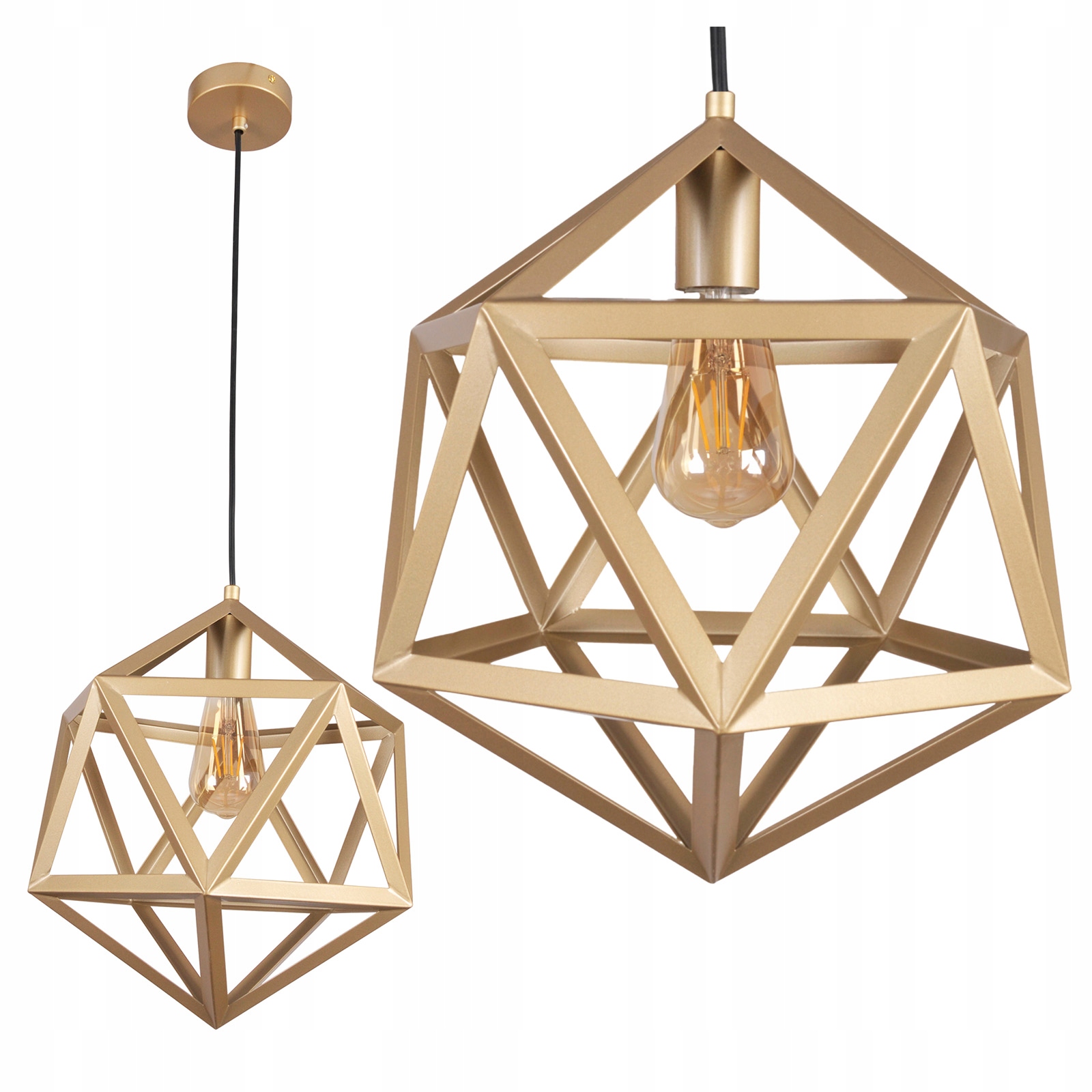 Závěsné Stropní Svítidlo Závěs E27 Zlaté Denmark Sanico Goldlux