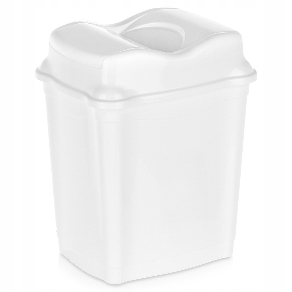 Levně Odpadkový koš plastový, bílý, 9 l