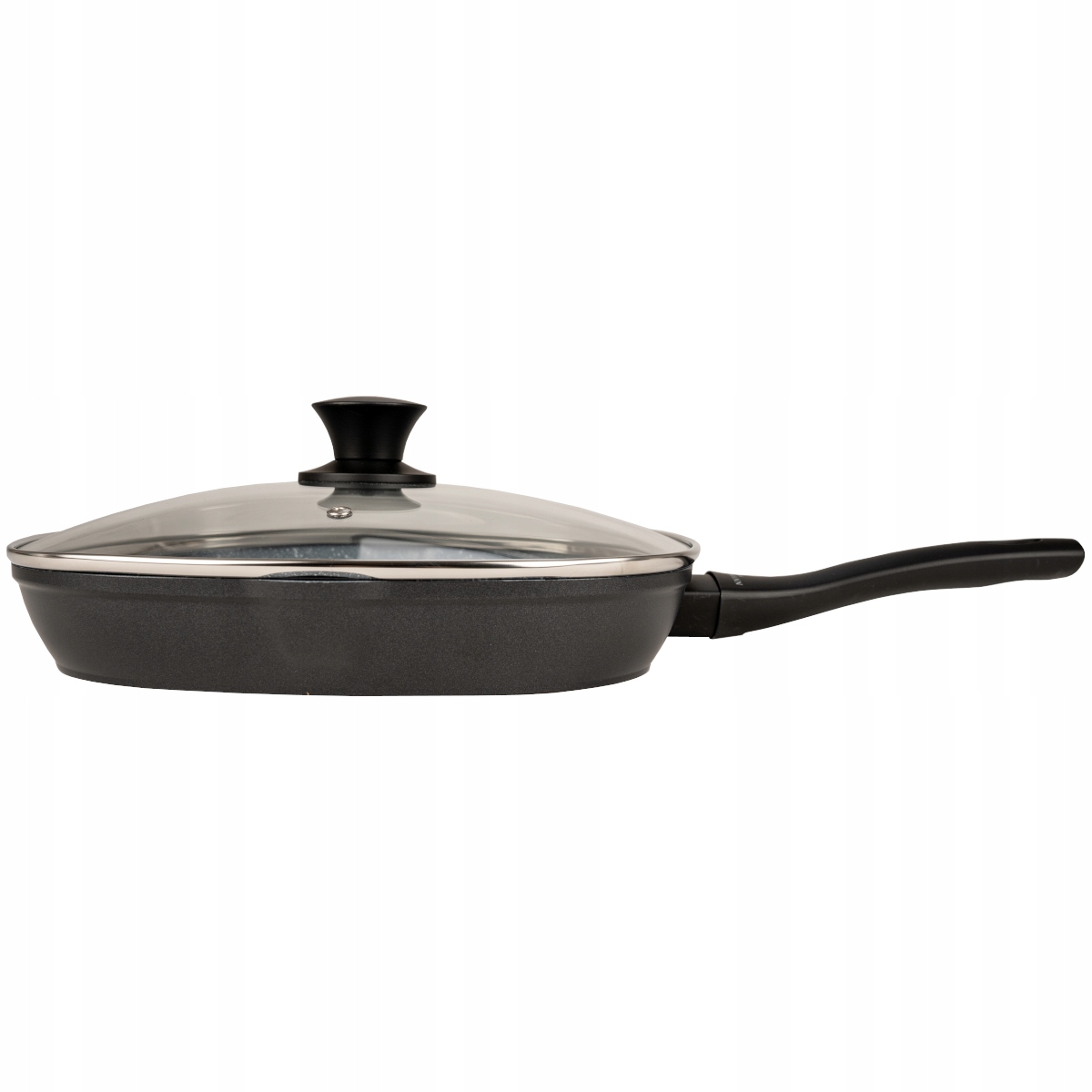 PATELNIA GRILLOWA POWŁOKA GRANITOWA 28CM Z POKRYWKĄ Średnica 28 cm
